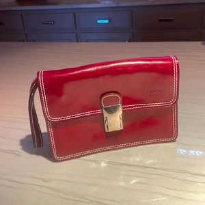I Medici deep red Florentine leather wristlet (purchased in Florence, Italy)